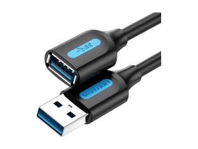 CABLE USB3.0 MALE TO FEMALE/3M BLACK CBHBI VENTION
