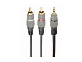 CABLE AUDIO 3.5MM TO 2RCA 1.5M/GOLD CCA-352-1.5M GEMBIRD