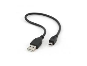CABLE USB2 AM-MINI 30CM BLACK/CCP-USB2-AM5P-1 GEMBIRD