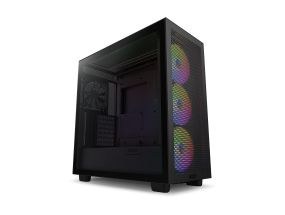 Case NZXT H7 Flow RGB MidiTower ATX EATX MicroATX MiniITX Colour Black CM-H72FB-R1