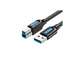 CABLE USB2.0 MALE TO MALE/3M BLACK COQBI VENTION