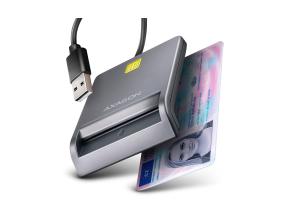 CARD READER FLAT SMARTCARD/ID/USB2.0 1.3M CRE-SM3T AXAGON
