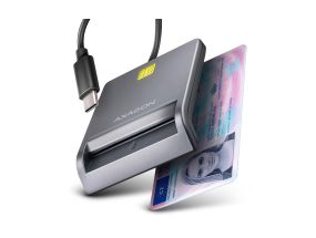 CARD READER FLAT SMARTCARD/ID/USB-C 1.3M CRE-SM3TC AXAGON