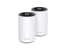 Wireless Router TP-LINK Wireless Access Point / Router 2-pack 5400 Mbps Mesh Wi-Fi 6e 2x10/100...