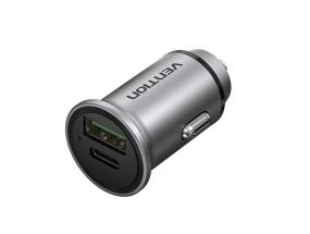MOBILE CHARGER CAR USB/2P GRAY FFBH0 VENTION