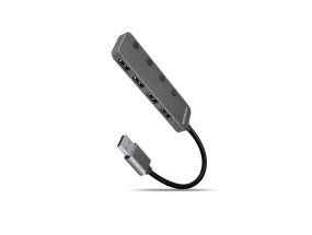 I/O USB HUB SWITCH 4PORT/0.2M HUE-MSA AXAGON