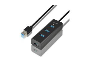 I/O HUB USB3.0 4PORT CHARGING/1.2M HUE-S2BL AXAGON