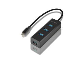 I/O HUB USB-C 4PORT CHARGING/0.4M HUE-S2C AXAGON