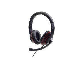 HEADSET STEREO BLACK/MHS-03-BKRD GEMBIRD