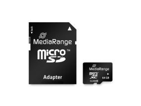 MEMORY MICRO SDXC 64GB C10/W/ADAPTER MR955 MEDIARANGE