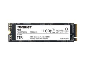 SSD PATRIOT P300 1TB M.2 PCIE NVMe 3D NAND Write speed 1650 MBytes/sec Read speed 2100 MBytes/sec...
