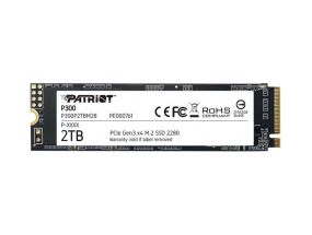 SSD PATRIOT P300 2TB M.2 PCIE NVMe QLC Write speed 1650 MBytes/sec Read speed 2100 MBytes/sec 3...