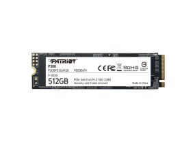 SSD PATRIOT P300 512GB M.2 PCIE NVMe 3D NAND Write speed 1200 MBytes/sec Read speed 1700 MBytes...