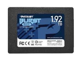 SSD PATRIOT Burst Elite 1.92TB SATA 3.0 3D NAND Write speed 320 MBytes/sec Read speed 450 MBytes...