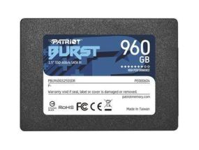 SSD PATRIOT Burst Elite 960GB SATA 3.0 3D NAND Write speed 320 MBytes/sec Read speed 450 MBytes...