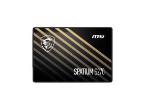 SSD MSI SPATIUM S270 480GB SATA 3D NAND Write speed 450 MBytes/sec Read speed 500 MBytes/sec 2,5"...