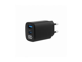 CHARGER USB 30W 2PORT/TA-UC-PDQC30LCD-BK-01 GEMBIRD