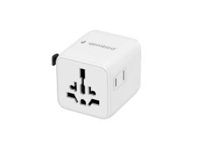 POWER ADAPTER TRAVEL/WHITE TPA-INT-01-W GEMBIRD