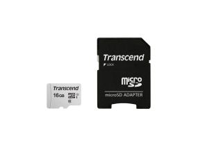 MEMORY MICRO SDHC 16GB W/ADAP/C10 TS16GUSD300S-A TRANSCEND