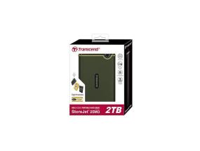 External HDD TRANSCEND StoreJet 2TB USB 3.0 Colour Green TS2TSJ25M3G
