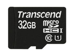 MEMORY MICRO SDHC 32GB UHS-I/CLASS10 TS32GUSDCU1 TRANSCEND