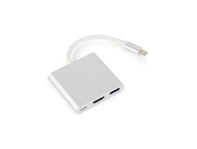 Ülemineku adapter, USB-C TO HDMI USB3 USB-C A-CM-HDMIF-02-SV GEMBIRD