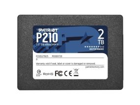 SSD PATRIOT P210 2TB SATA 3.0 Kirjutab 430 MBytes sec Lugemine 520 MBytes sec 2.5" TBW