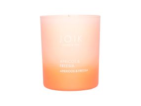 Scented candle JOIK Apricot and freesia in a glass cup 150g