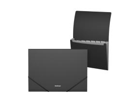 lõõtsmapp A4 6-osaline nurgakummiga must Erich Krause