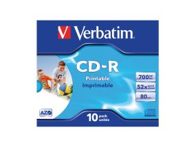 VERBATIM printable CD-R80min 700MB 52x10
