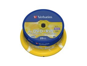 VERBATIM 25x DVD+RW 4,7GB 4x SP