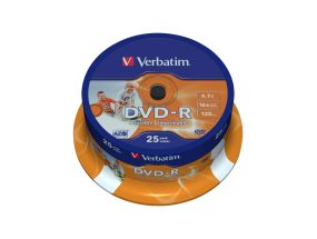 VERBATIM DVD-R 4.7GB 120min 16x 25-pack