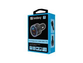 SANDBERG Car Charger 3in1 130W USB-C PD
