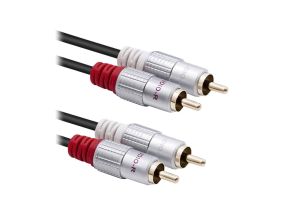 QOLTEC 52338 Кабель 2xRCA папа 3м черный