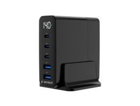 GEMBIRD 5-port 140 W GaN USB fast charg