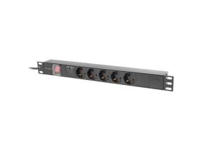 LANBERG PDU 1U 16a 5x Schuko 2m Black