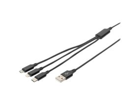 ASSMANN USB Charger cable USB A 3in1 1m