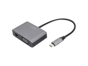 DIGITUS USB-C - mini DP+VGA Adapter 20cm