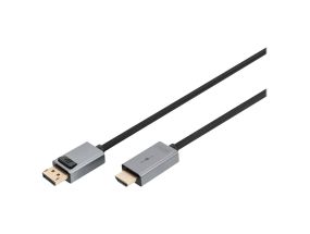 DIGITUS DP To HDMI Cable with LED 4K 3m