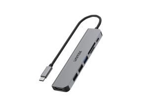UNITEK H1118A HUB USB-C Aluminium 7in1