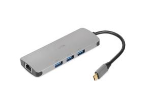 IBOX hub IUH3RJ4K USB3.2 RJ45 HDMI 4K PD
