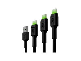 GREENCELL 3x Cable GC Ray USB-C 30cm