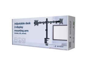 GEMBIRD Adjustable desk 2-display mount