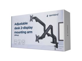 GEMBIRD Adjustable desk 2-display mount