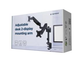 GEMBIRD Adjustable desk 2-display mount