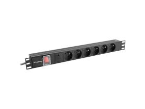 LANBERG PDU 19inch 1U 16A 6x FR 2m