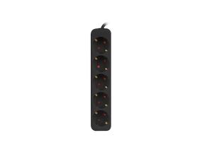 LANBERG Power strip 5x Shuko 3m black