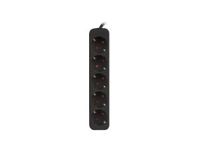 LANBERG Power strip 5x Shuko 3m black