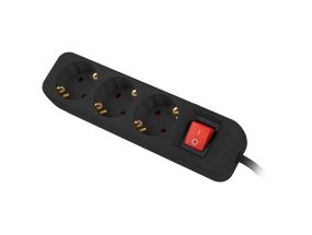 LANBERG Power strip 3x Shuko 1.5m black