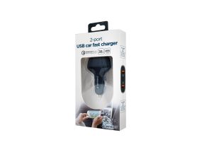 GEMBIRD 2port USB car fast charger 36W